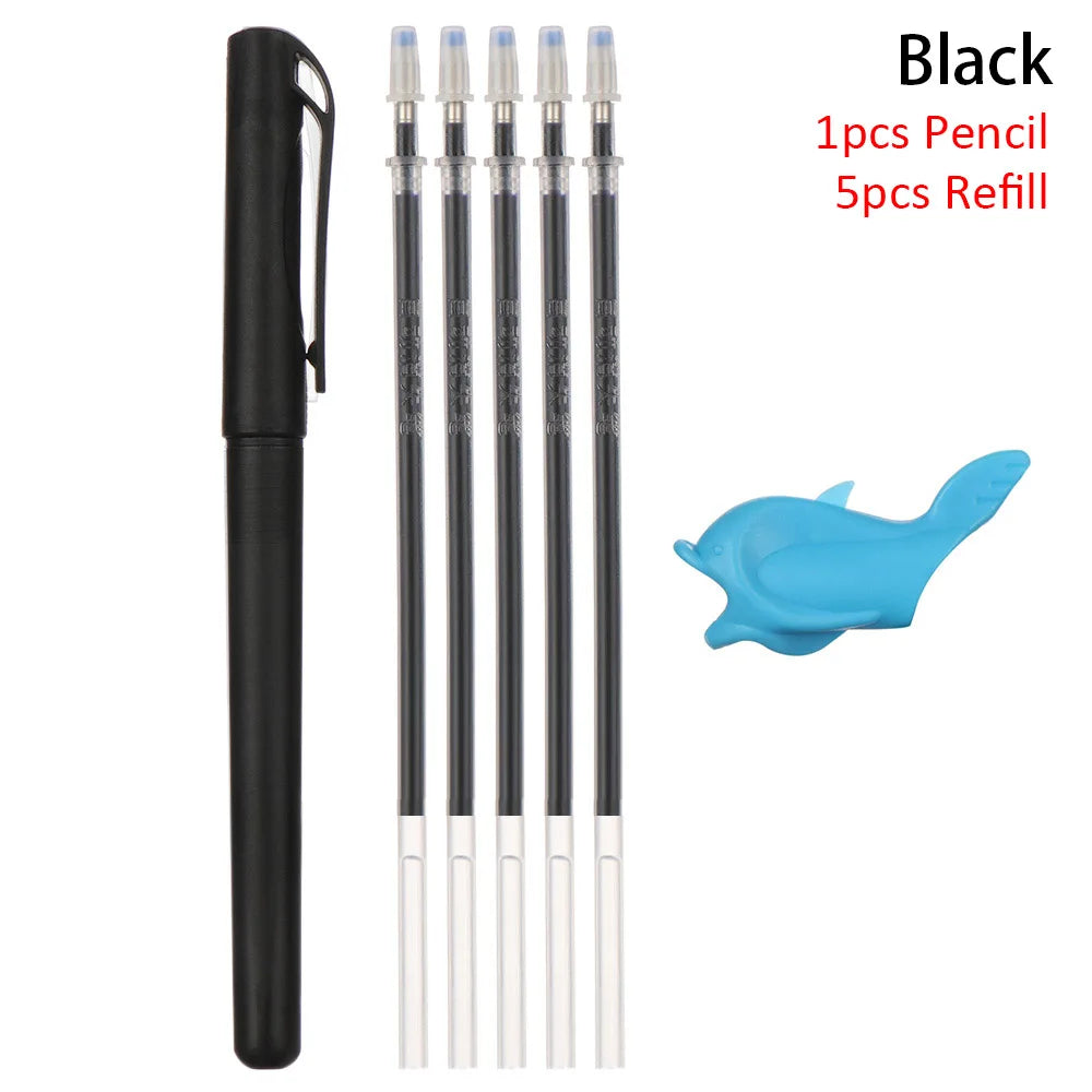 Magic Ink 5 pcs Black Pen Refill and Pen Grip - Bears Treasures