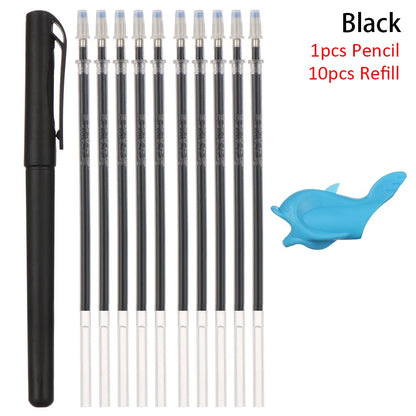 Magic Ink 10 pcs Black Pen Refill and Pen Grip - Bears Treasures