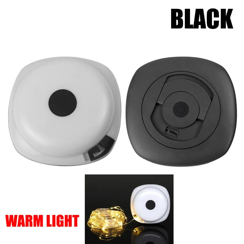 Black Lantern Warm Light - Bears Treasures